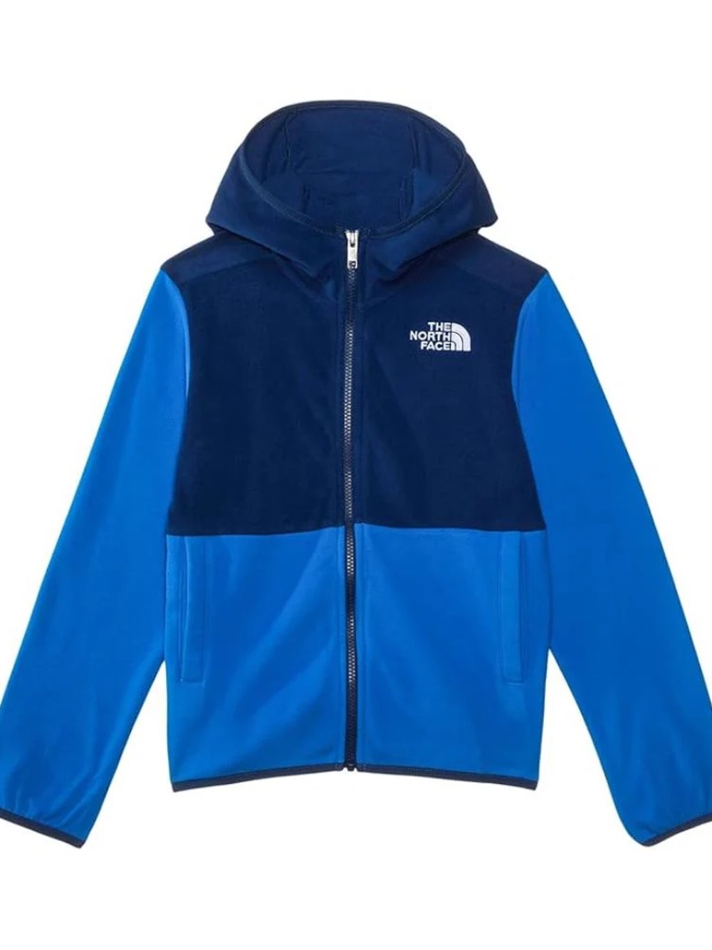 The North Face Glacier full zipper hoodie jacket fleece navy estate toddler boys